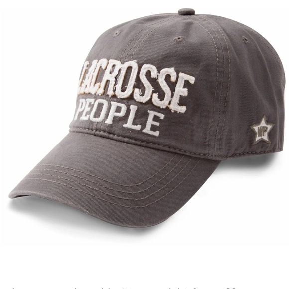 pavilion Accessories - NWT Pavilion Gift Gray Lacrosse People Adjustable Strap Snap Back Baseball Hat